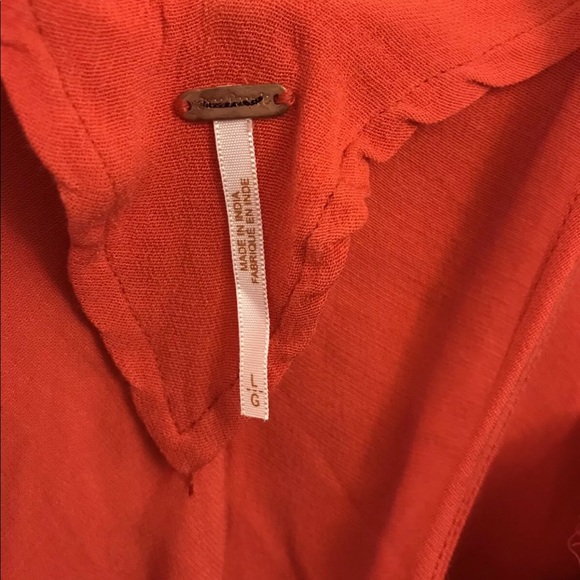 Free People Embroidered Dress w Pockets Large EUC - Picture 7 of 8